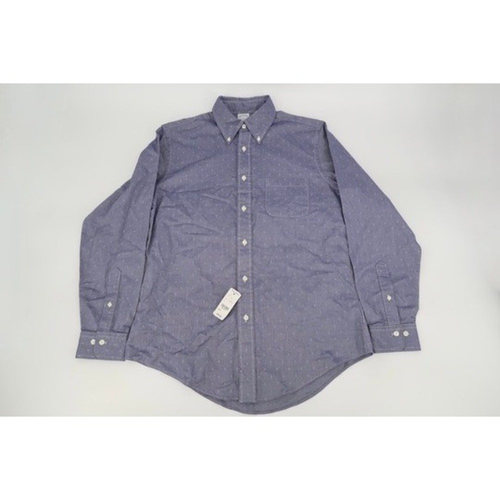 Brooks Brothers Regent Fit Shirt Mens Medium Blue Chambray Button Down New